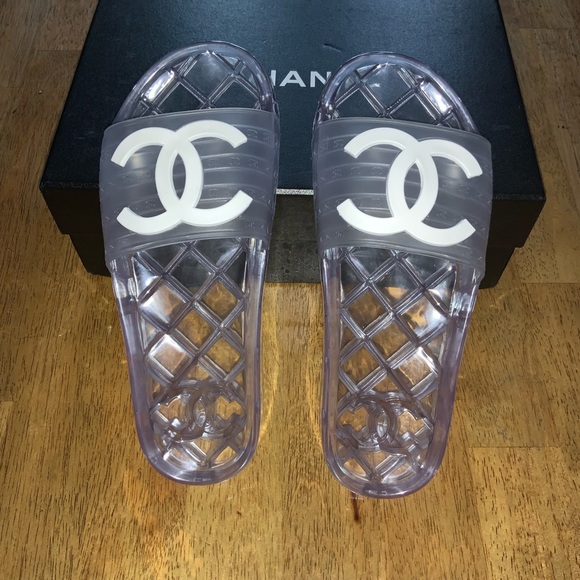 CHANEL Shoes - CHANEL Clear Jelly Slides